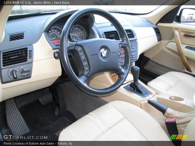 Alpine White / Sand Beige 2004 BMW X3 3.0i
