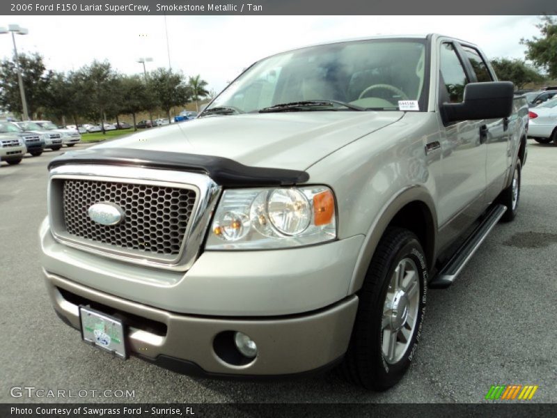 Smokestone Metallic / Tan 2006 Ford F150 Lariat SuperCrew