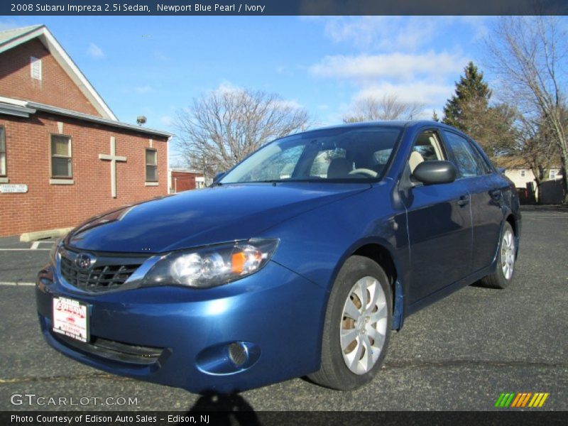 Newport Blue Pearl / Ivory 2008 Subaru Impreza 2.5i Sedan