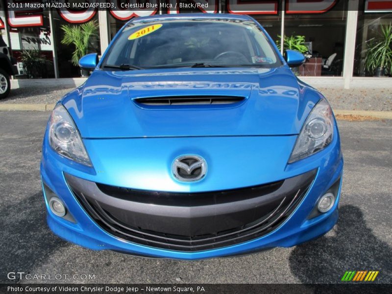 Celestial Blue Mica / Black/Red 2011 Mazda MAZDA3 MAZDASPEED3