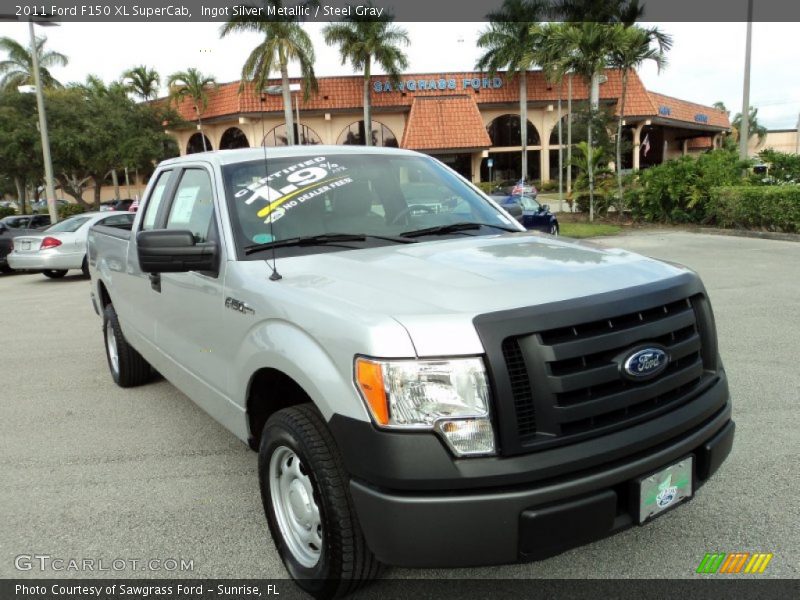 Ingot Silver Metallic / Steel Gray 2011 Ford F150 XL SuperCab