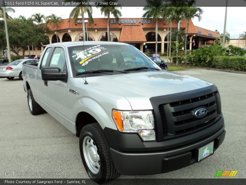 Ingot Silver Metallic / Steel Gray 2011 Ford F150 XL SuperCab