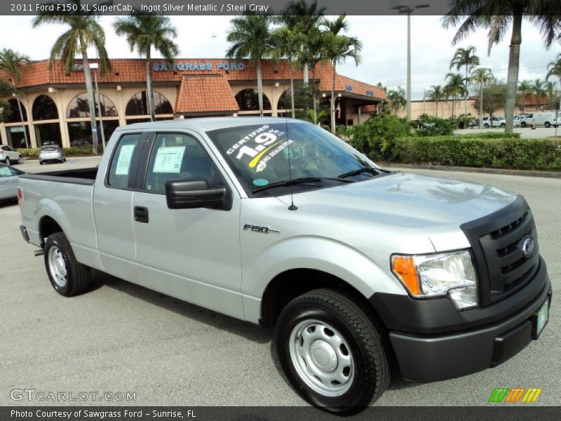 Ingot Silver Metallic / Steel Gray 2011 Ford F150 XL SuperCab