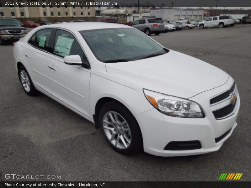 Summit White / Jet Black/Titanium 2013 Chevrolet Malibu LT