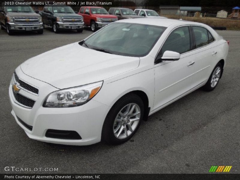 Summit White / Jet Black/Titanium 2013 Chevrolet Malibu LT