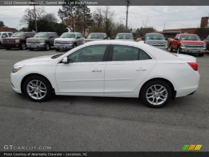 Summit White / Jet Black/Titanium 2013 Chevrolet Malibu LT