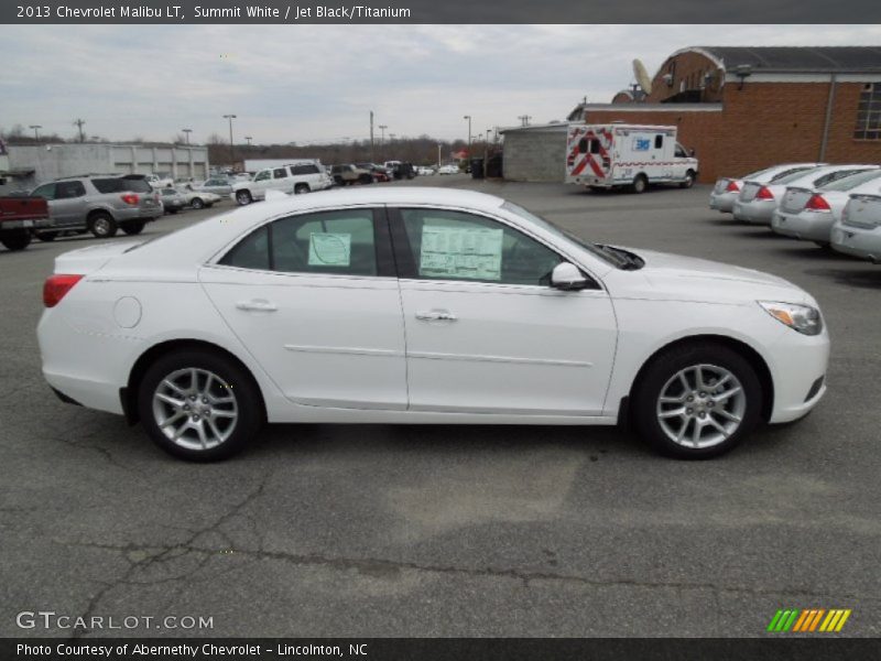 Summit White / Jet Black/Titanium 2013 Chevrolet Malibu LT