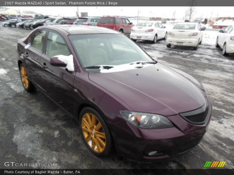 Phantom Purple Mica / Beige 2007 Mazda MAZDA3 i Sport Sedan