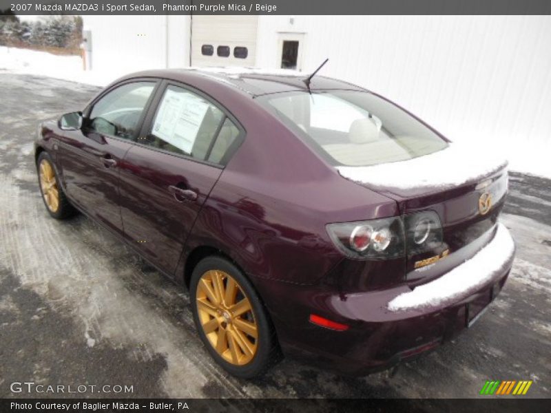 Phantom Purple Mica / Beige 2007 Mazda MAZDA3 i Sport Sedan