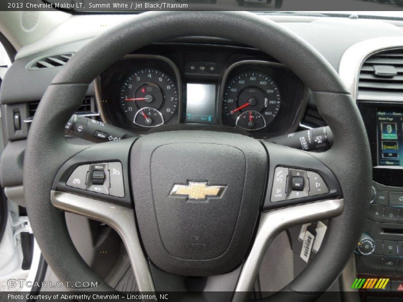 Summit White / Jet Black/Titanium 2013 Chevrolet Malibu LT
