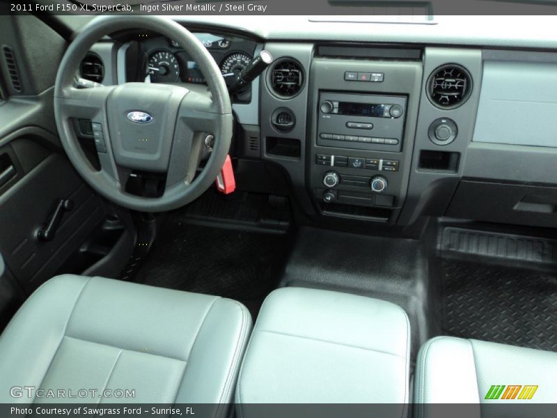 Ingot Silver Metallic / Steel Gray 2011 Ford F150 XL SuperCab
