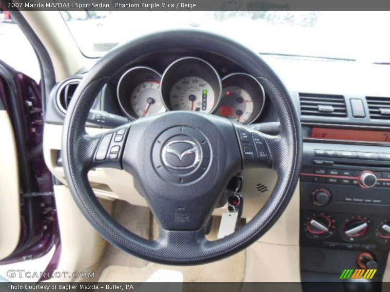  2007 MAZDA3 i Sport Sedan Steering Wheel