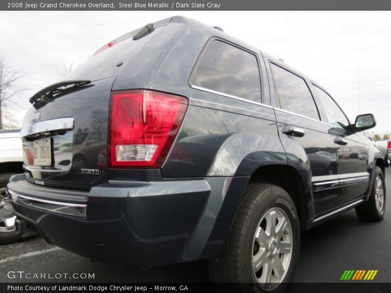 Steel Blue Metallic / Dark Slate Gray 2008 Jeep Grand Cherokee Overland
