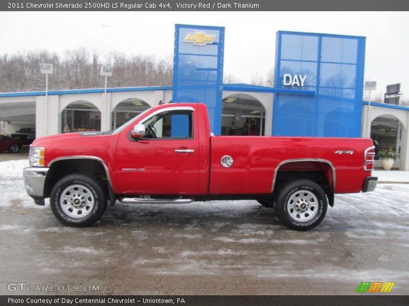 Victory Red / Dark Titanium 2011 Chevrolet Silverado 2500HD LS Regular Cab 4x4