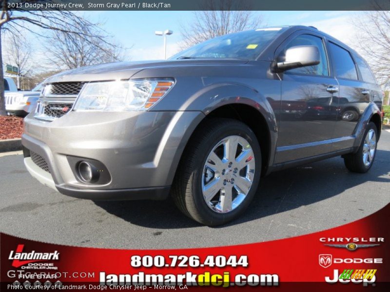 Storm Gray Pearl / Black/Tan 2013 Dodge Journey Crew