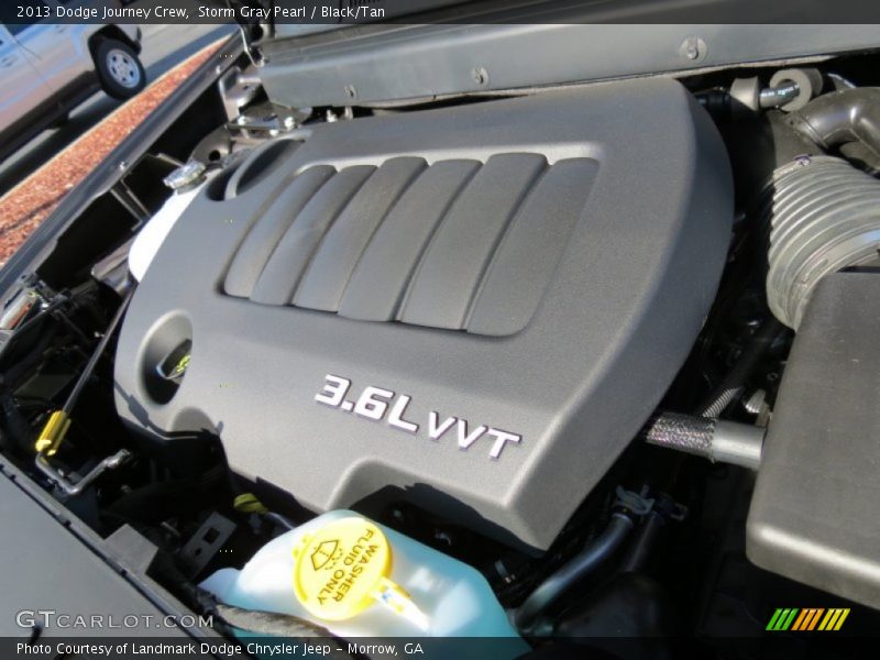 Storm Gray Pearl / Black/Tan 2013 Dodge Journey Crew