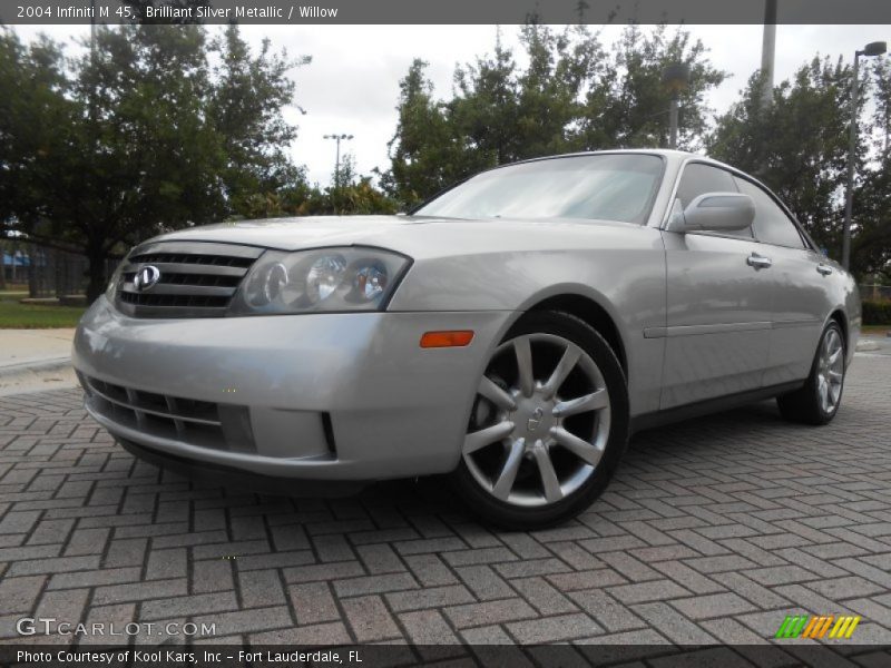 Brilliant Silver Metallic / Willow 2004 Infiniti M 45