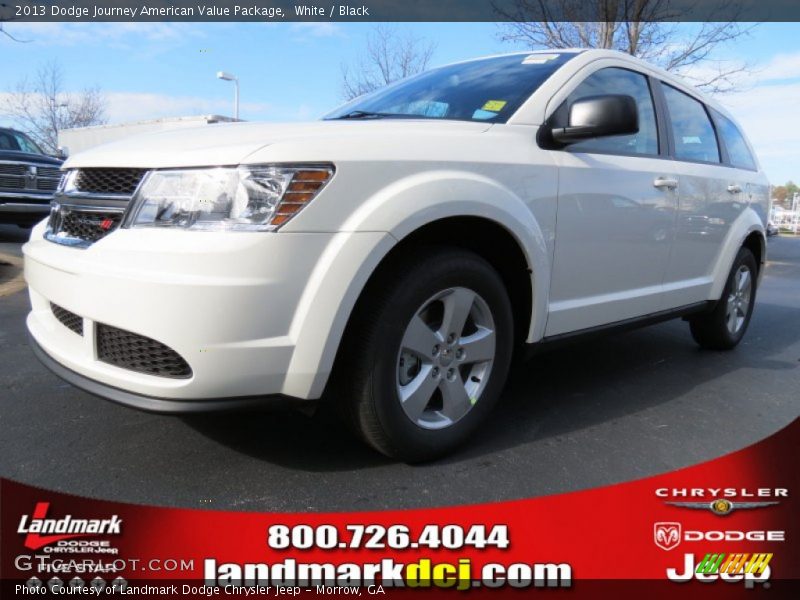 White / Black 2013 Dodge Journey American Value Package
