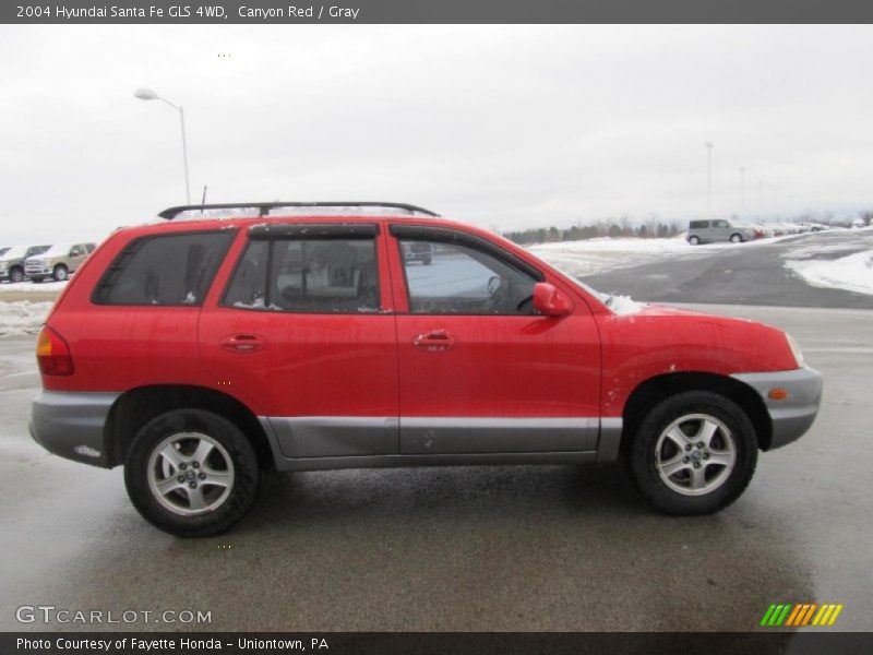 Canyon Red / Gray 2004 Hyundai Santa Fe GLS 4WD