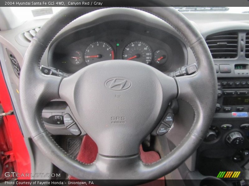 Canyon Red / Gray 2004 Hyundai Santa Fe GLS 4WD