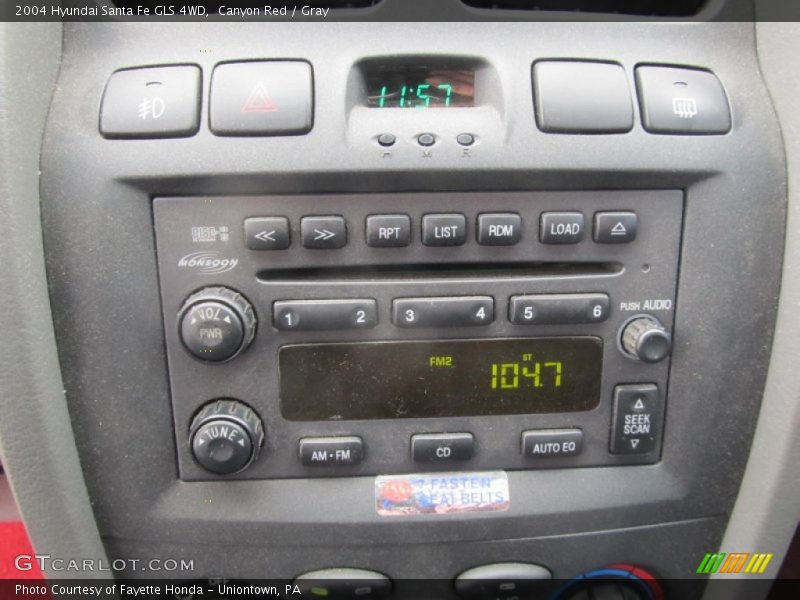 Canyon Red / Gray 2004 Hyundai Santa Fe GLS 4WD