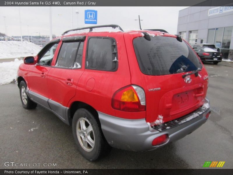 Canyon Red / Gray 2004 Hyundai Santa Fe GLS 4WD