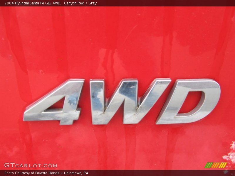 Canyon Red / Gray 2004 Hyundai Santa Fe GLS 4WD