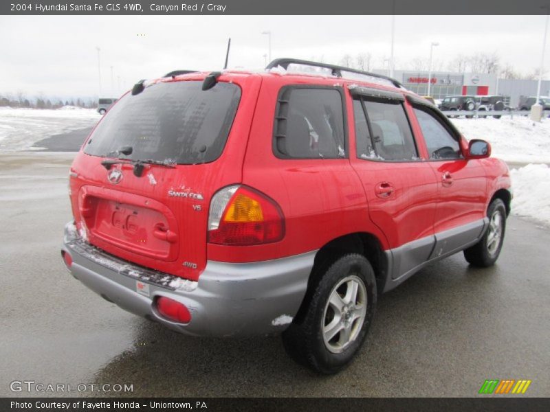 Canyon Red / Gray 2004 Hyundai Santa Fe GLS 4WD