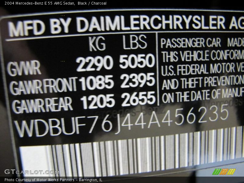 Black / Charcoal 2004 Mercedes-Benz E 55 AMG Sedan