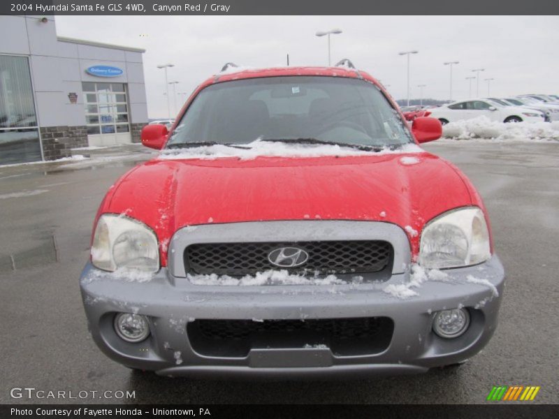 Canyon Red / Gray 2004 Hyundai Santa Fe GLS 4WD