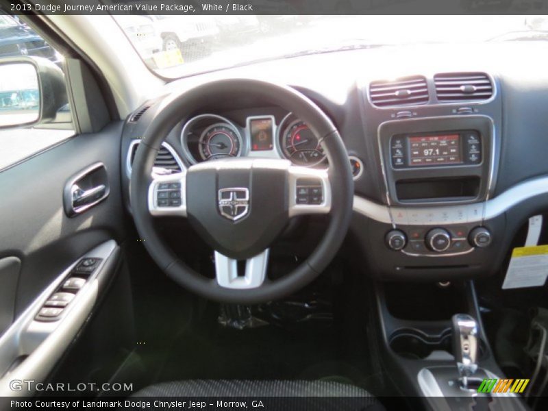 White / Black 2013 Dodge Journey American Value Package