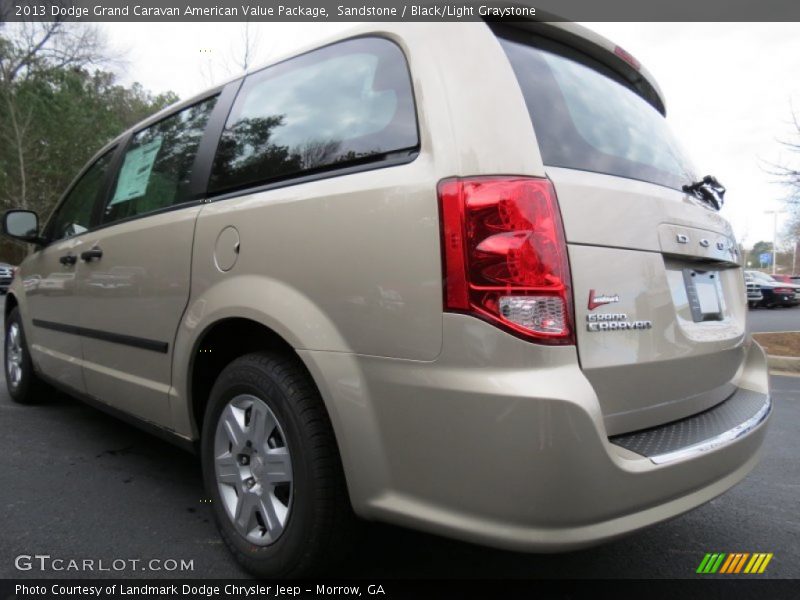 Sandstone / Black/Light Graystone 2013 Dodge Grand Caravan American Value Package