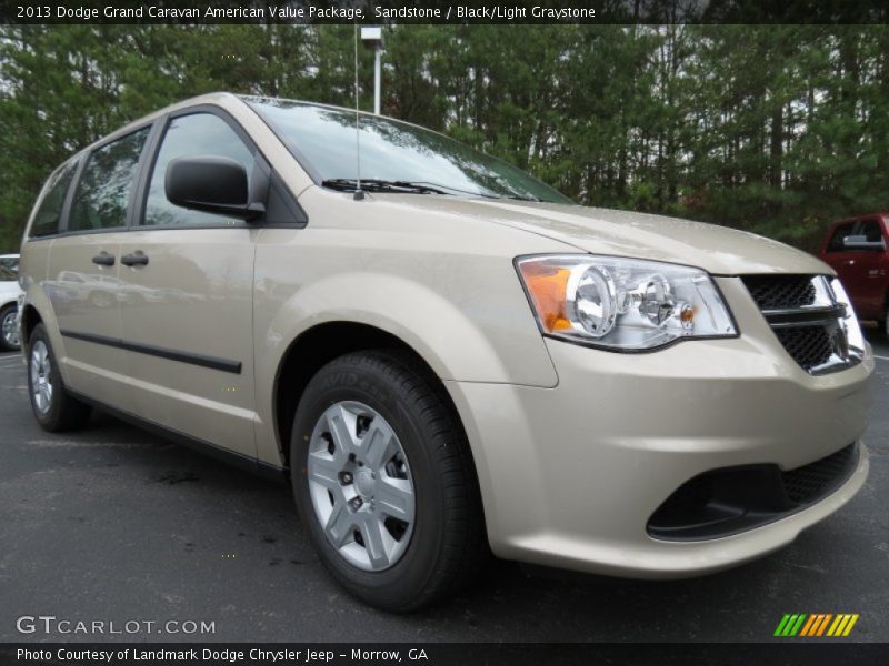 Sandstone / Black/Light Graystone 2013 Dodge Grand Caravan American Value Package