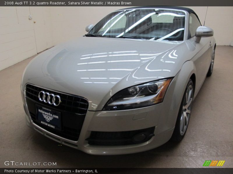Sahara Silver Metallic / Madras Brown 2008 Audi TT 3.2 quattro Roadster