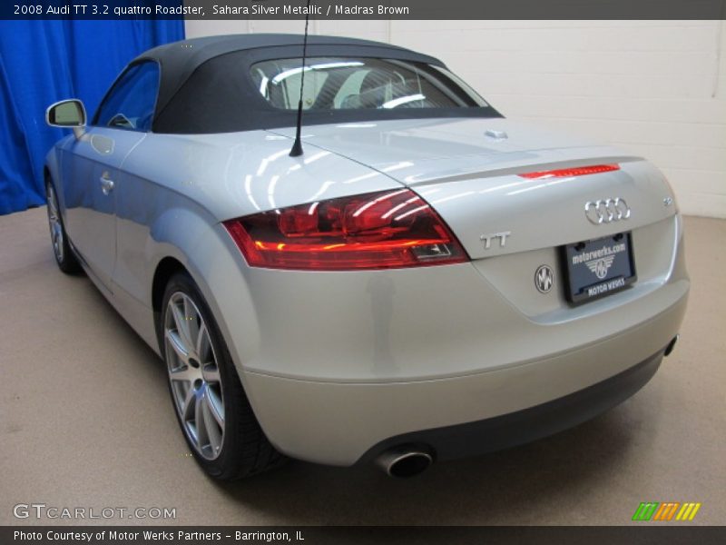Sahara Silver Metallic / Madras Brown 2008 Audi TT 3.2 quattro Roadster
