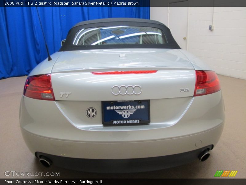 Sahara Silver Metallic / Madras Brown 2008 Audi TT 3.2 quattro Roadster