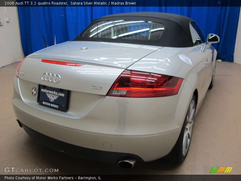 Sahara Silver Metallic / Madras Brown 2008 Audi TT 3.2 quattro Roadster