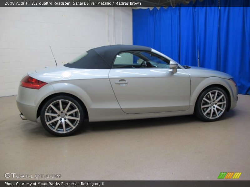 Sahara Silver Metallic / Madras Brown 2008 Audi TT 3.2 quattro Roadster