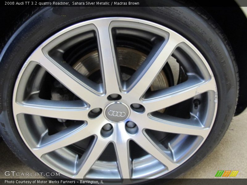 Sahara Silver Metallic / Madras Brown 2008 Audi TT 3.2 quattro Roadster