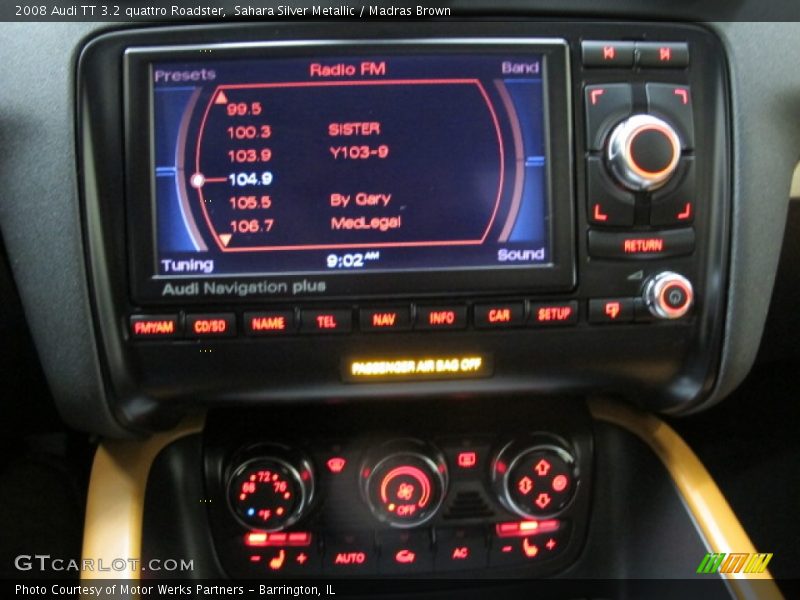 Controls of 2008 TT 3.2 quattro Roadster