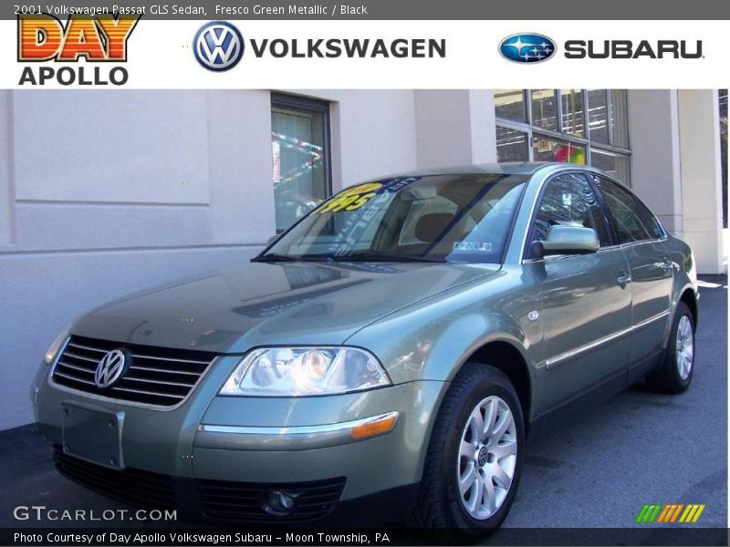 Fresco Green Metallic / Black 2001 Volkswagen Passat GLS Sedan
