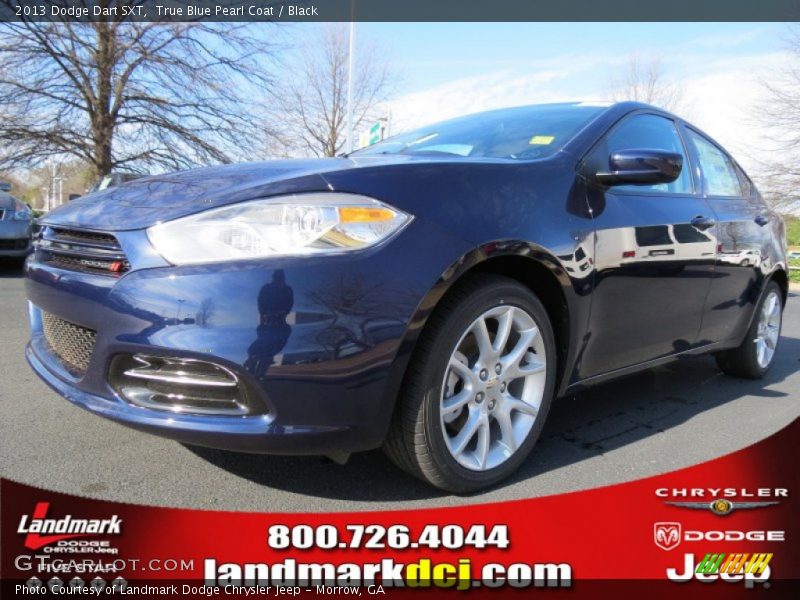 True Blue Pearl Coat / Black 2013 Dodge Dart SXT