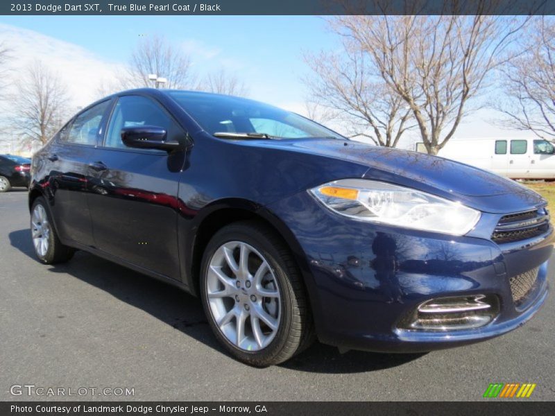 True Blue Pearl Coat / Black 2013 Dodge Dart SXT