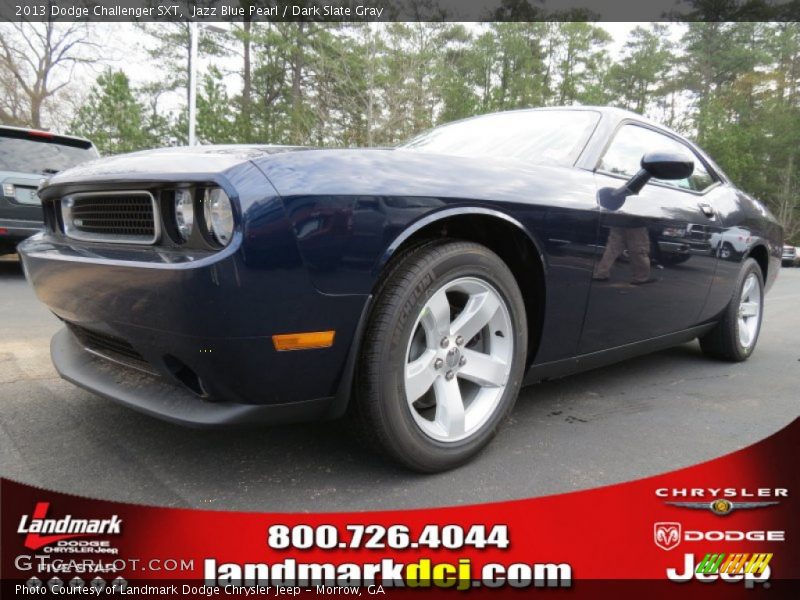 Jazz Blue Pearl / Dark Slate Gray 2013 Dodge Challenger SXT