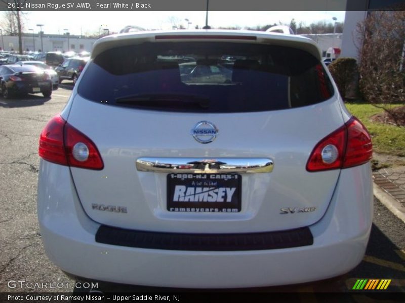 Pearl White / Black 2011 Nissan Rogue SV AWD
