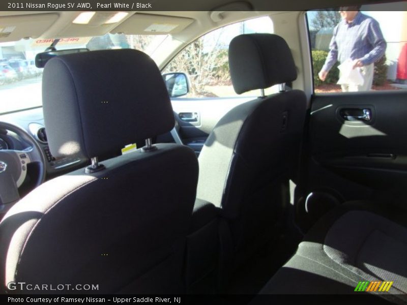 Pearl White / Black 2011 Nissan Rogue SV AWD