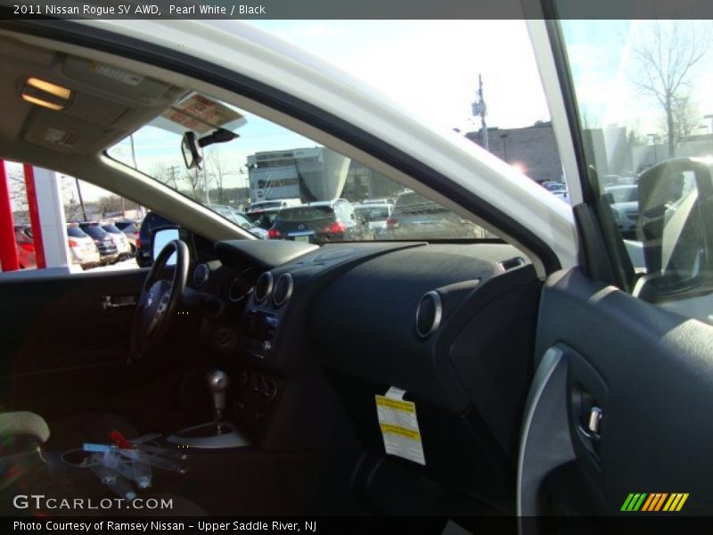 Pearl White / Black 2011 Nissan Rogue SV AWD