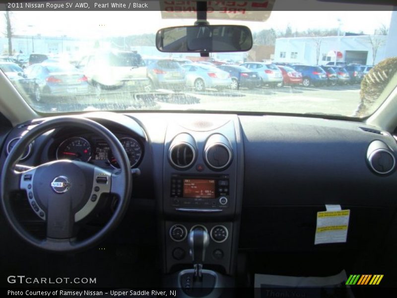 Pearl White / Black 2011 Nissan Rogue SV AWD
