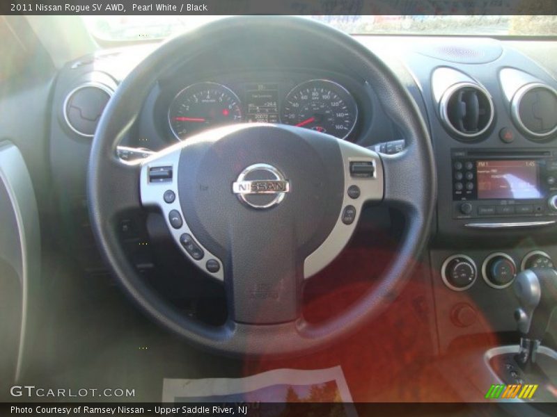 Pearl White / Black 2011 Nissan Rogue SV AWD