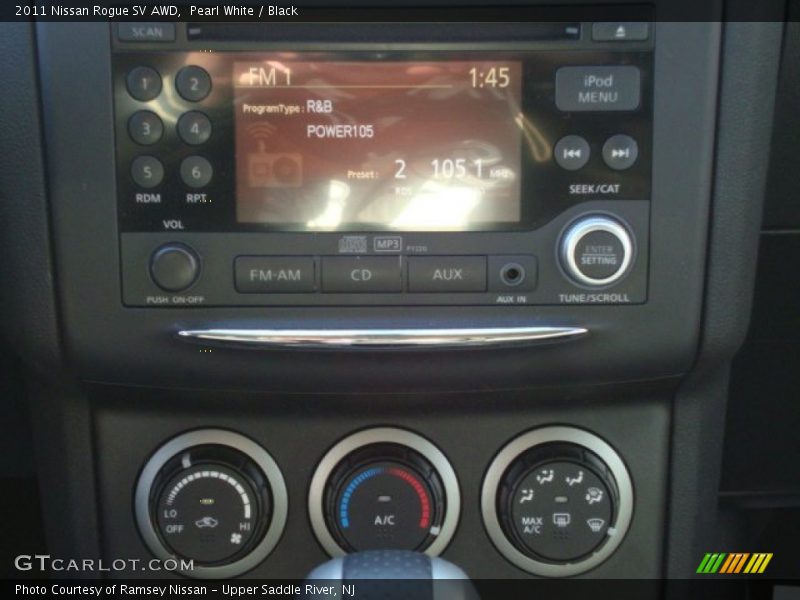 Pearl White / Black 2011 Nissan Rogue SV AWD